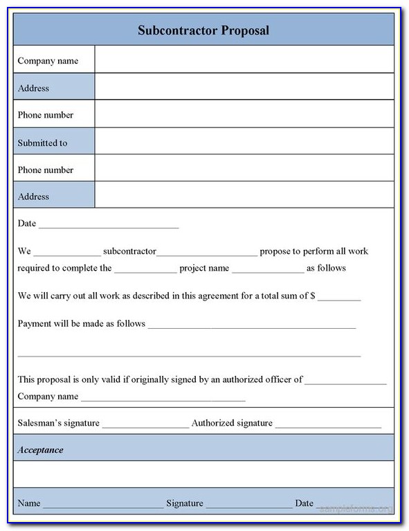 Blank Proposal Sheet