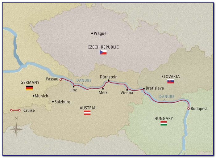 Blue Danube River Cruise Map