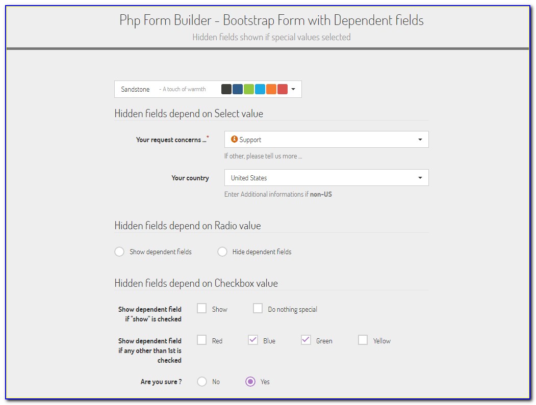 Bootstrap Form Builder Php