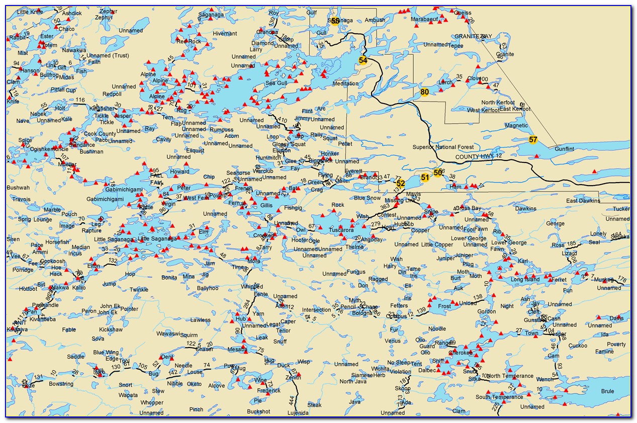 Boundary Waters Maps Entry Points