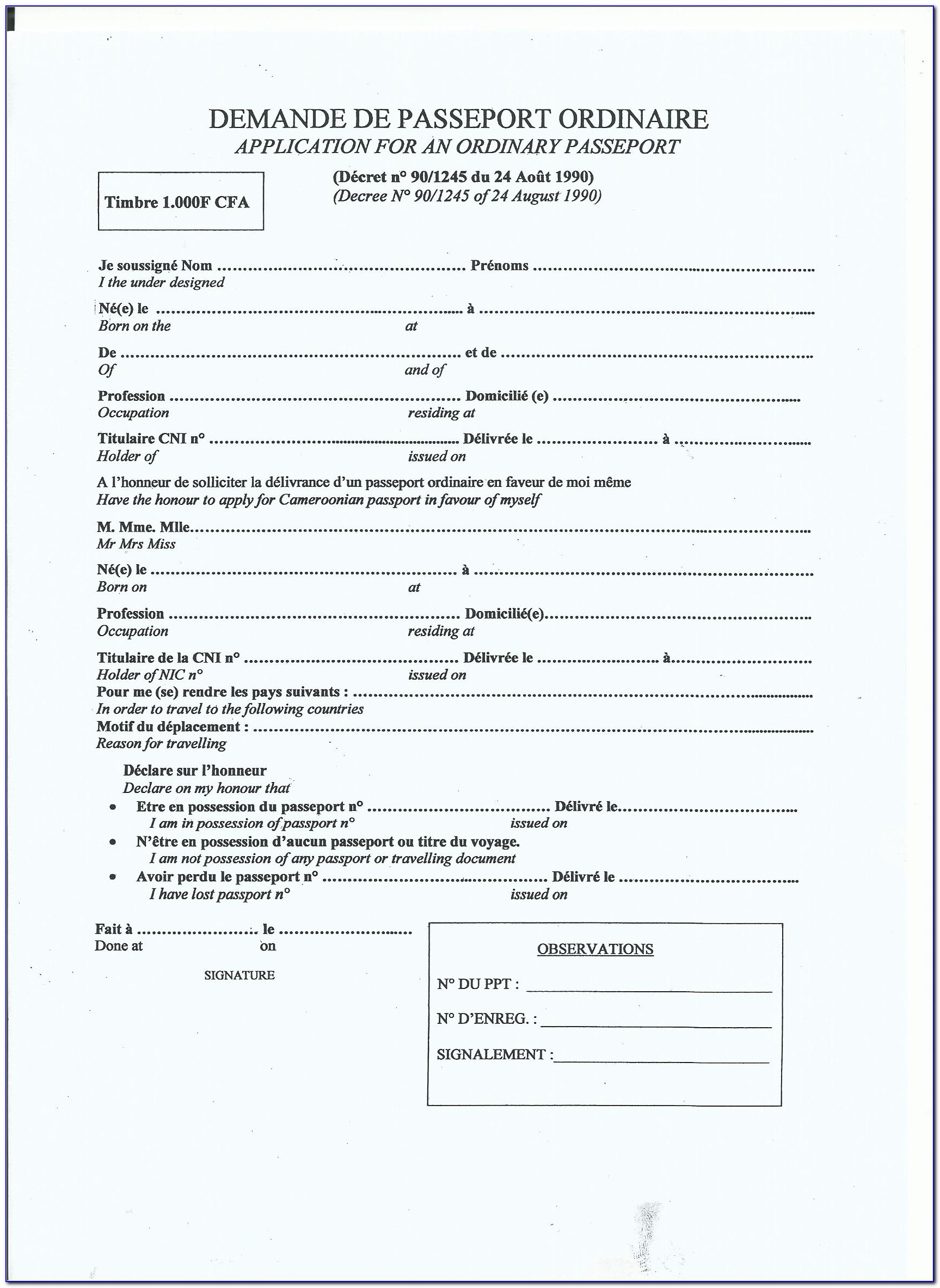 British Child Passport Application Form Download