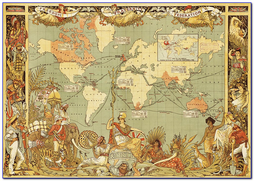British Empire World Map Poster