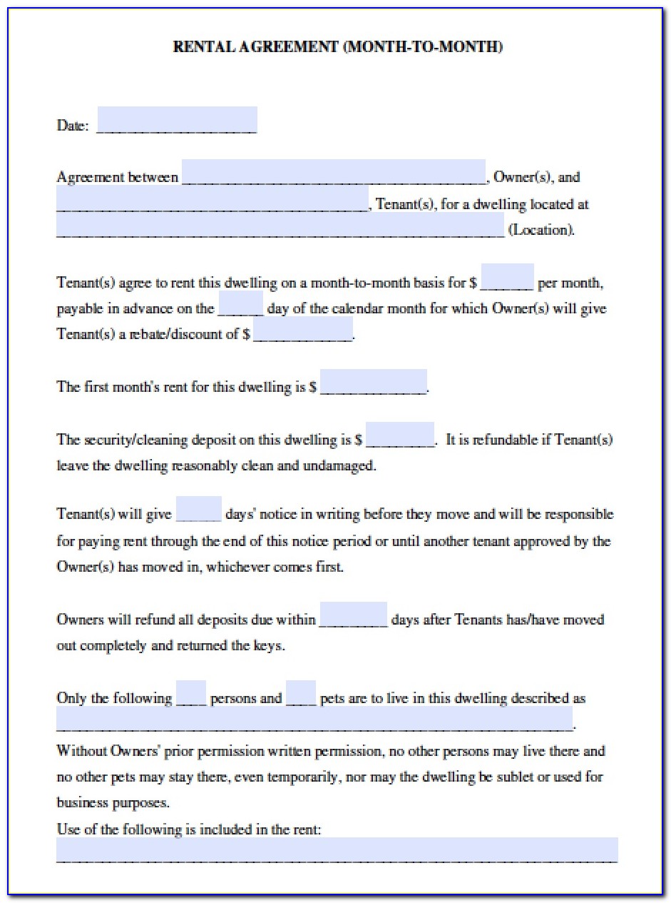 California Association Of Realtors Residential Lease Form