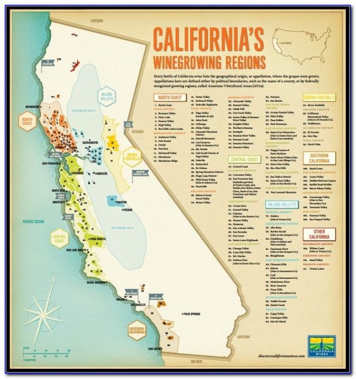 California Wineries Map Sonoma