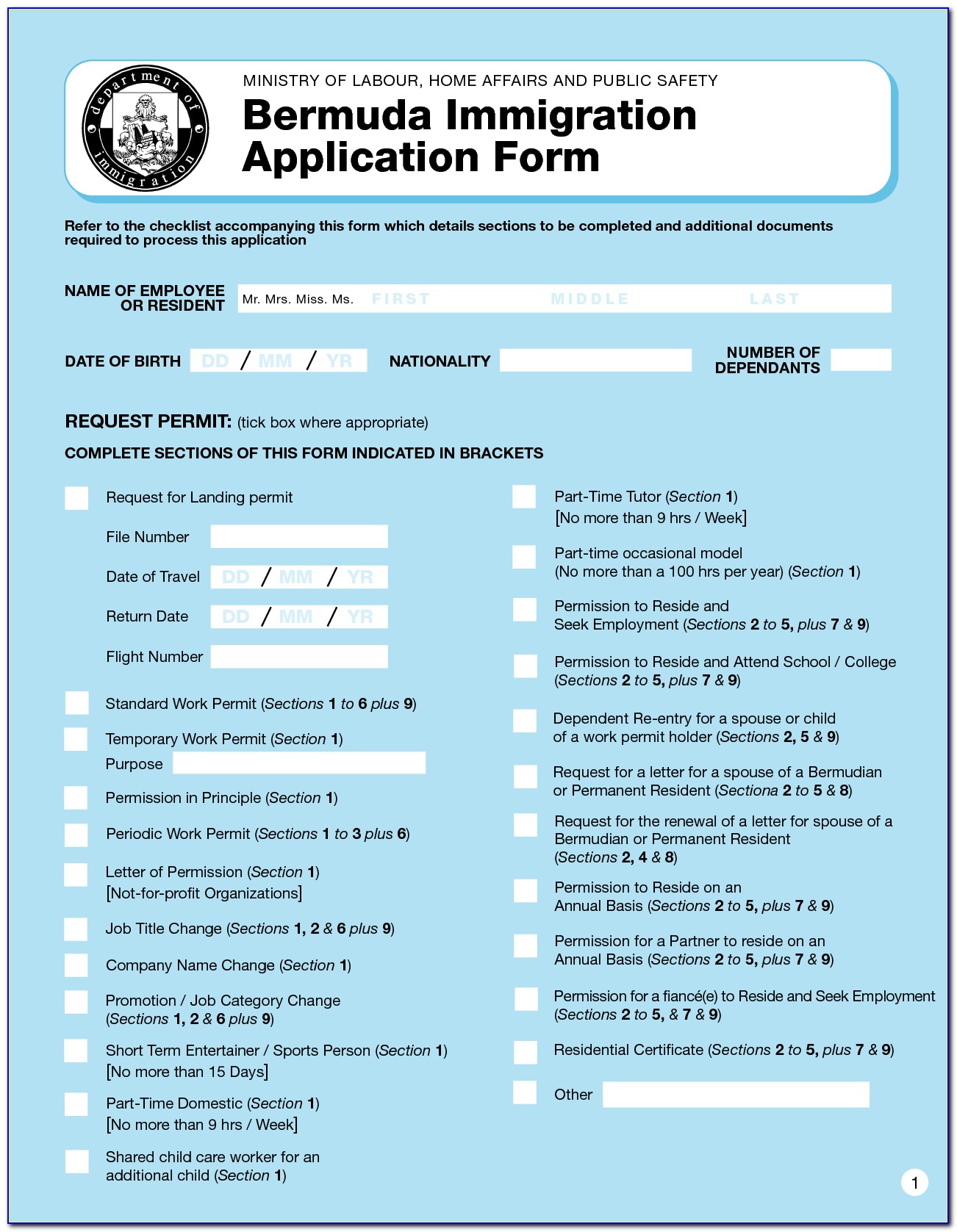 Canadian Immigration Application Form Pdf