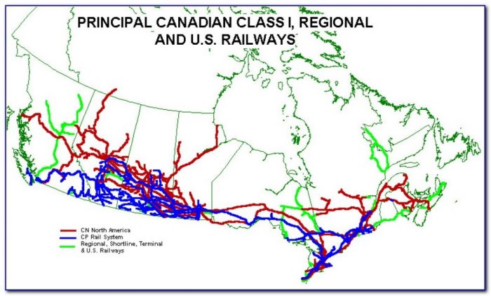 Canadian National Railway Map