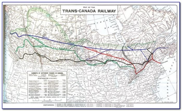 Canadian Railway Map 1900