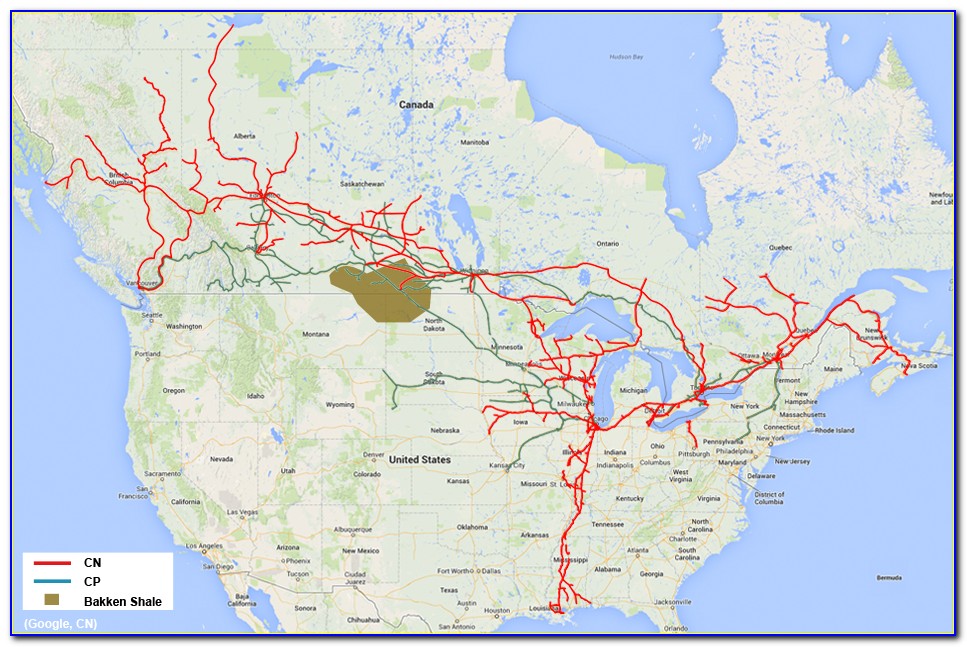Canadian Railway Map