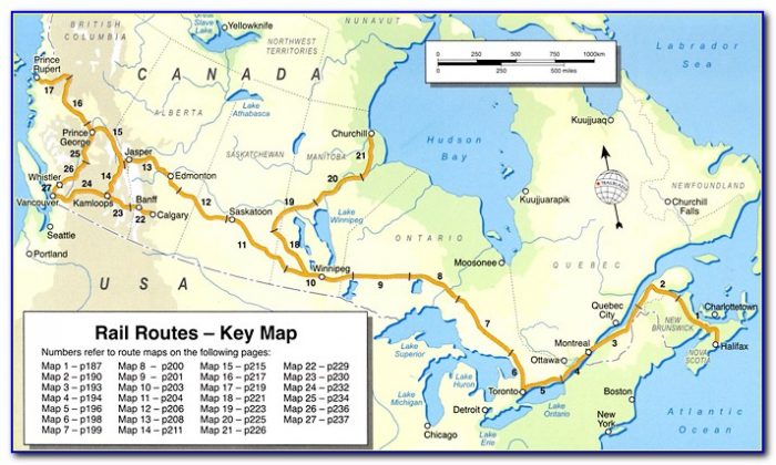 Canadian Train Map