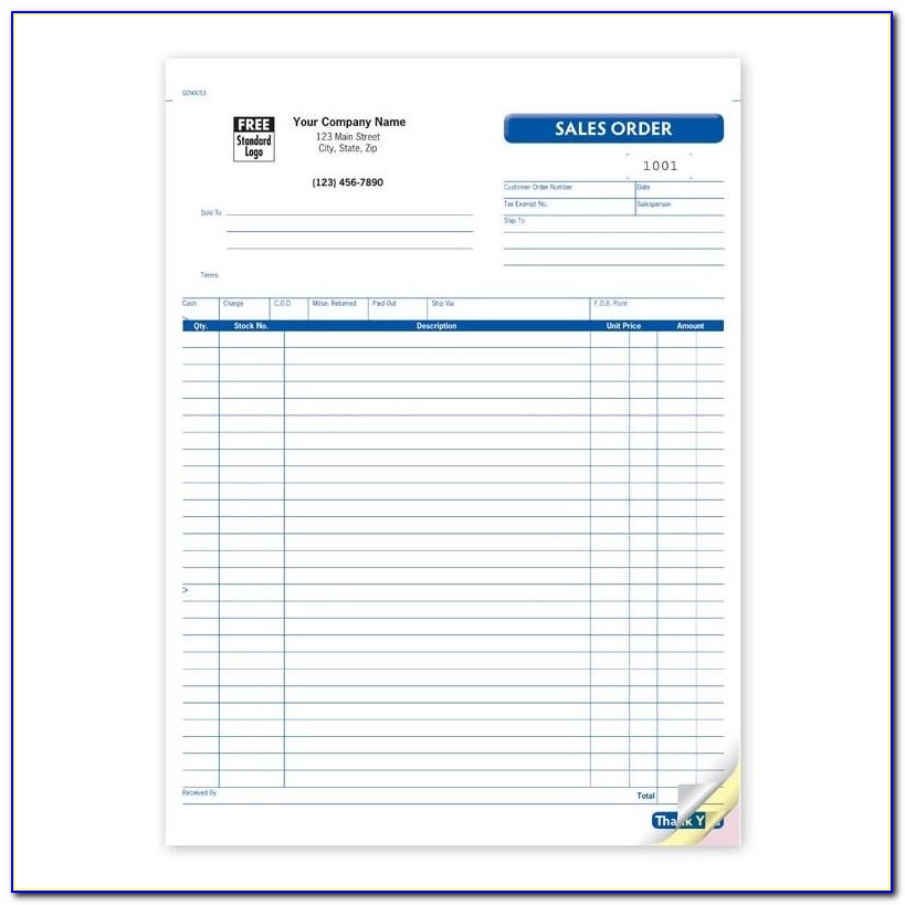 Carbonless Business Forms