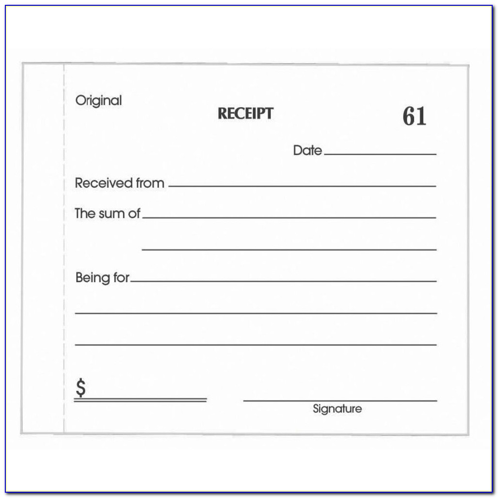 Cash Receipt Format In Excel Free Download