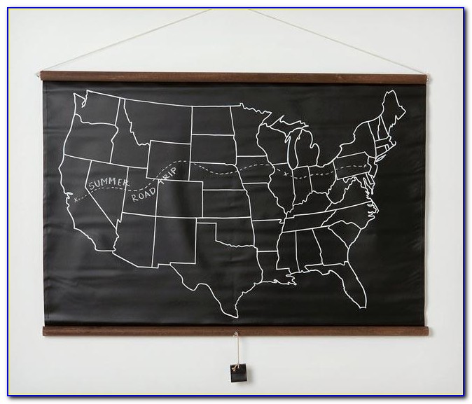 Chalkboard Us Map