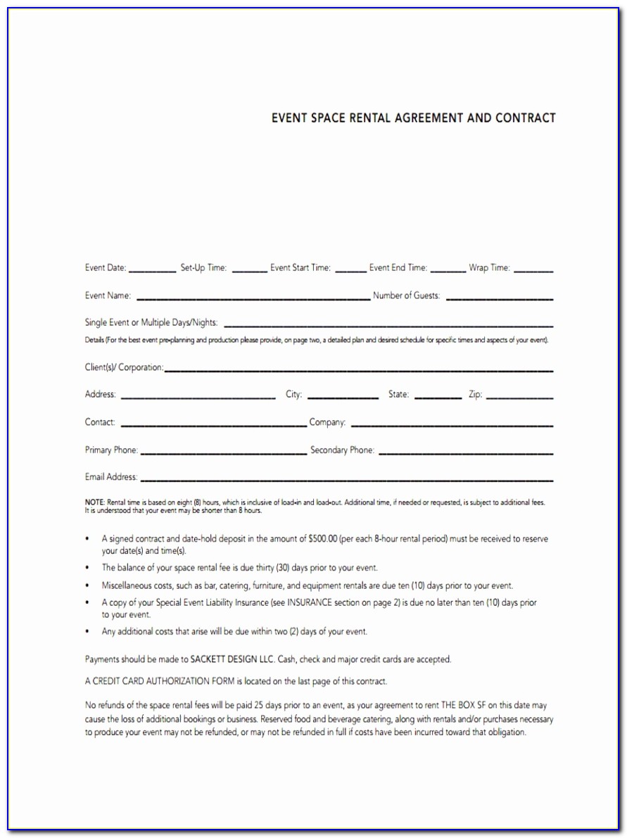 8 Event Agreement Forms Free Sample Example Format Download Simple Event Space Rental Agreement Template Unique Doc Xls Letter Best Templates Ypouu