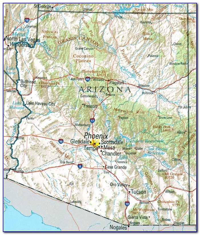 Contour Map Of Arizona