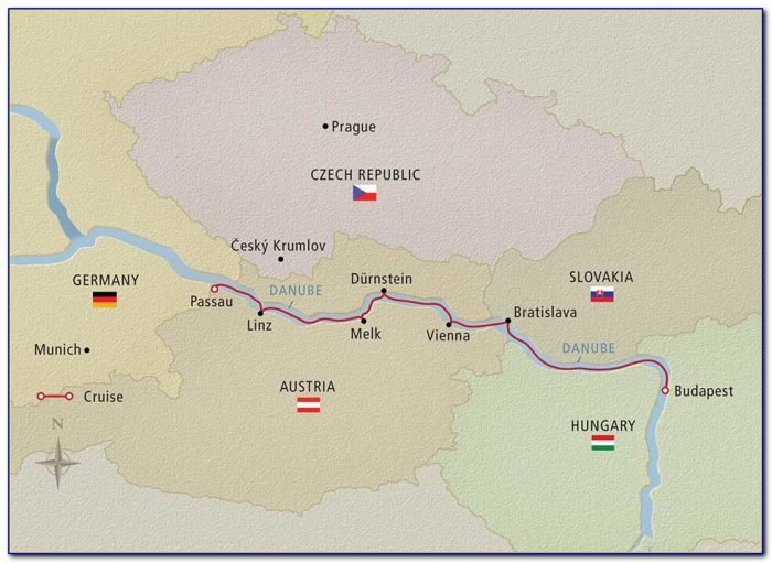 Danube River Cruise Map Amawaterways