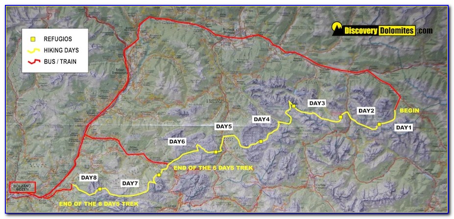 Dolomites Hiking Map