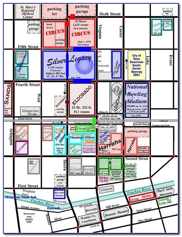 Downtown Reno Hotels Map