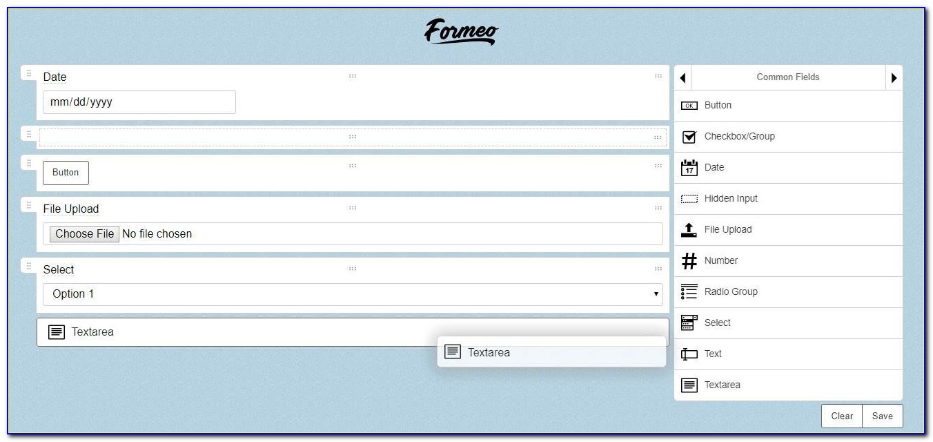 Drag And Drop Form Builder Using Jquery