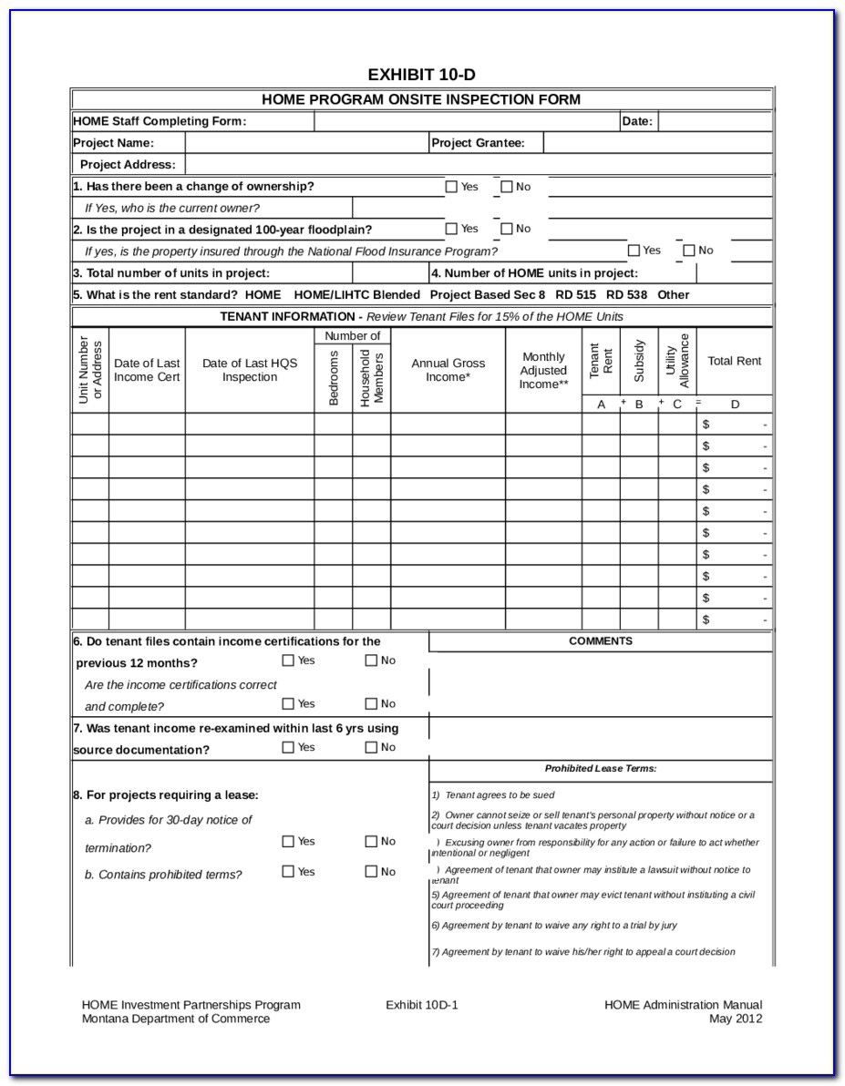 Electrical Home Inspection Checklist Form