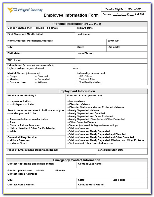 Employee Hire Forms Free