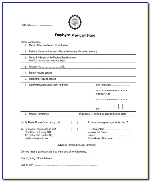 Epf Loan Form 19