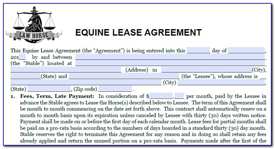 Equine Legal Forms