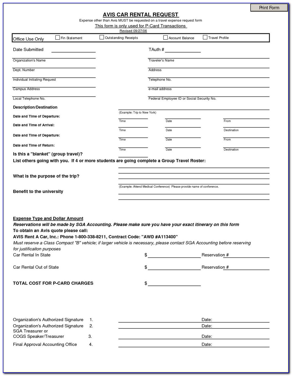 Rent Rebate Application Form