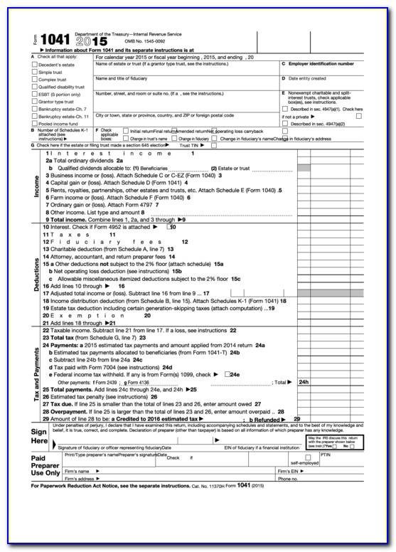 Form 1041 Tax Software