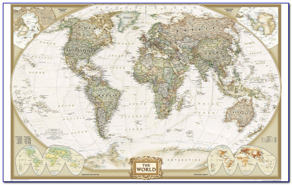 Framed Antique Maps Of The World