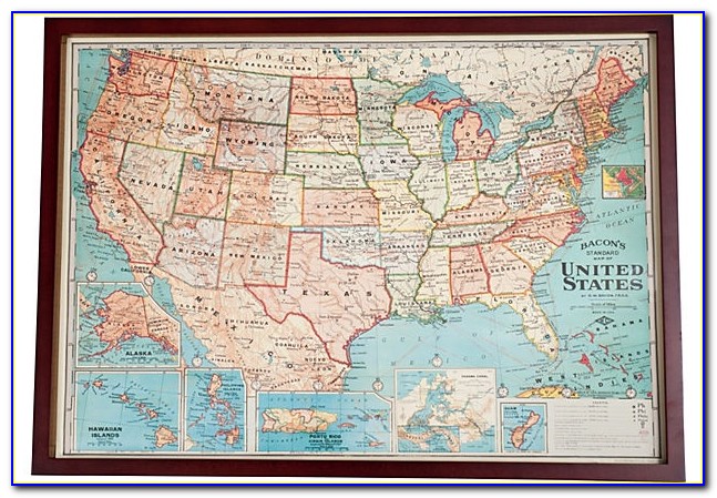 Framed Maps Of The United States