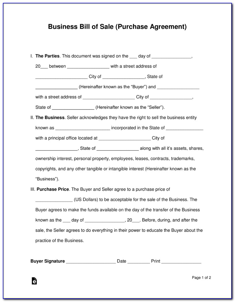 Free Business Sale And Purchase Agreement Form Download Nz