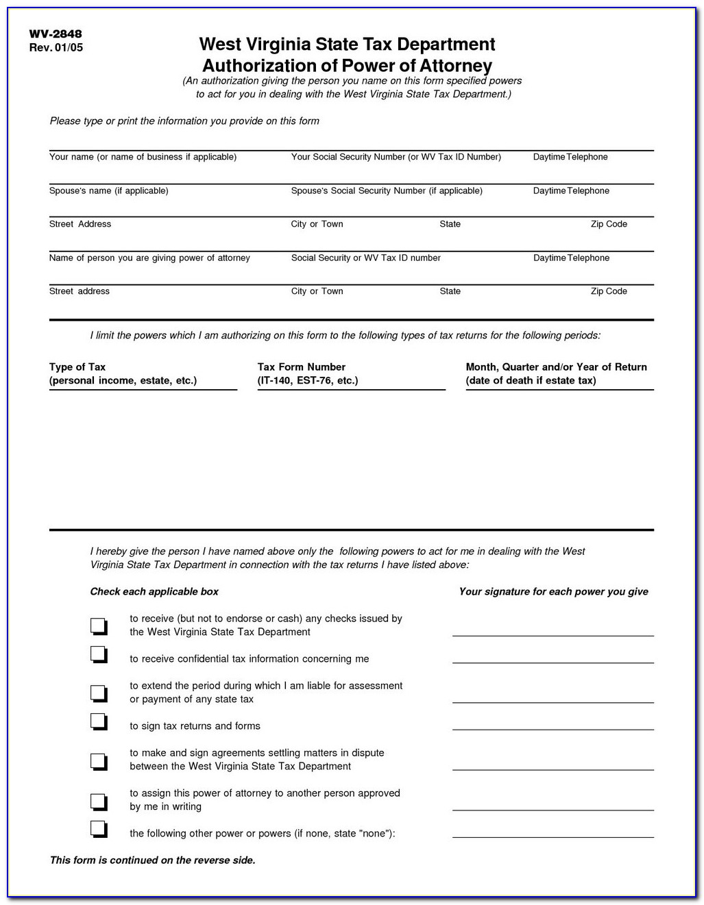 Free Florida Financial Power Of Attorney Form