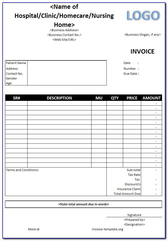 Free Medical Billing Forms Templates