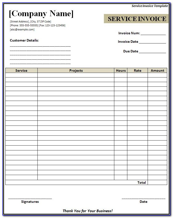 Free Plumbing Invoice Forms