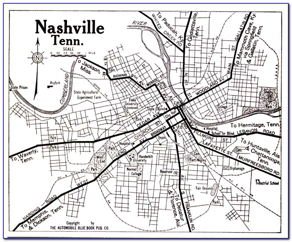 Free Printable Map Of Nashville