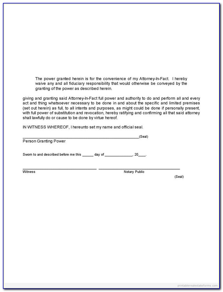 Free Printable Power Of Attorney Forms For Pennsylvania