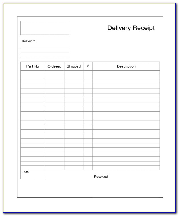 Free Printable Receipt Forms Templates