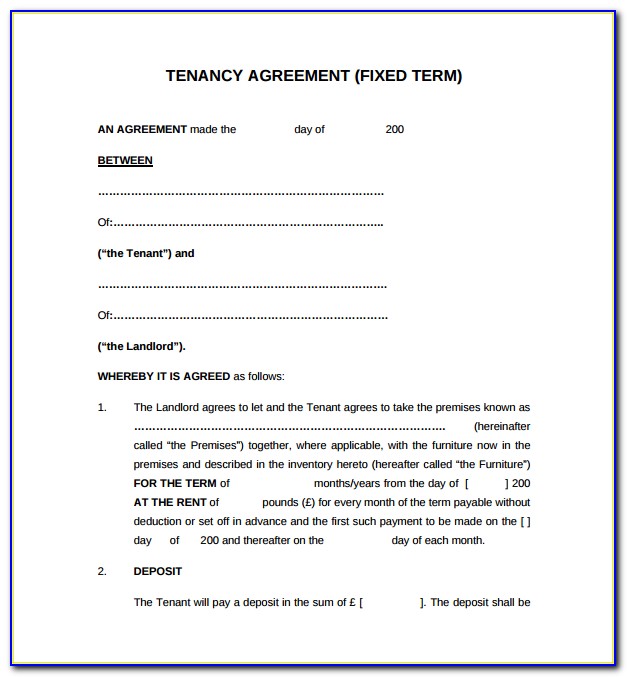 Free Tenant Agreement Form Ontario