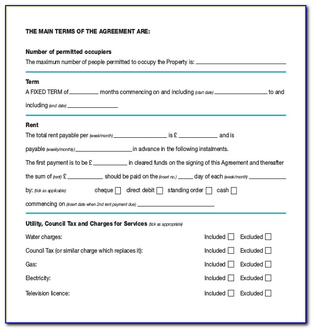 Free Tenant Lease Agreement Form