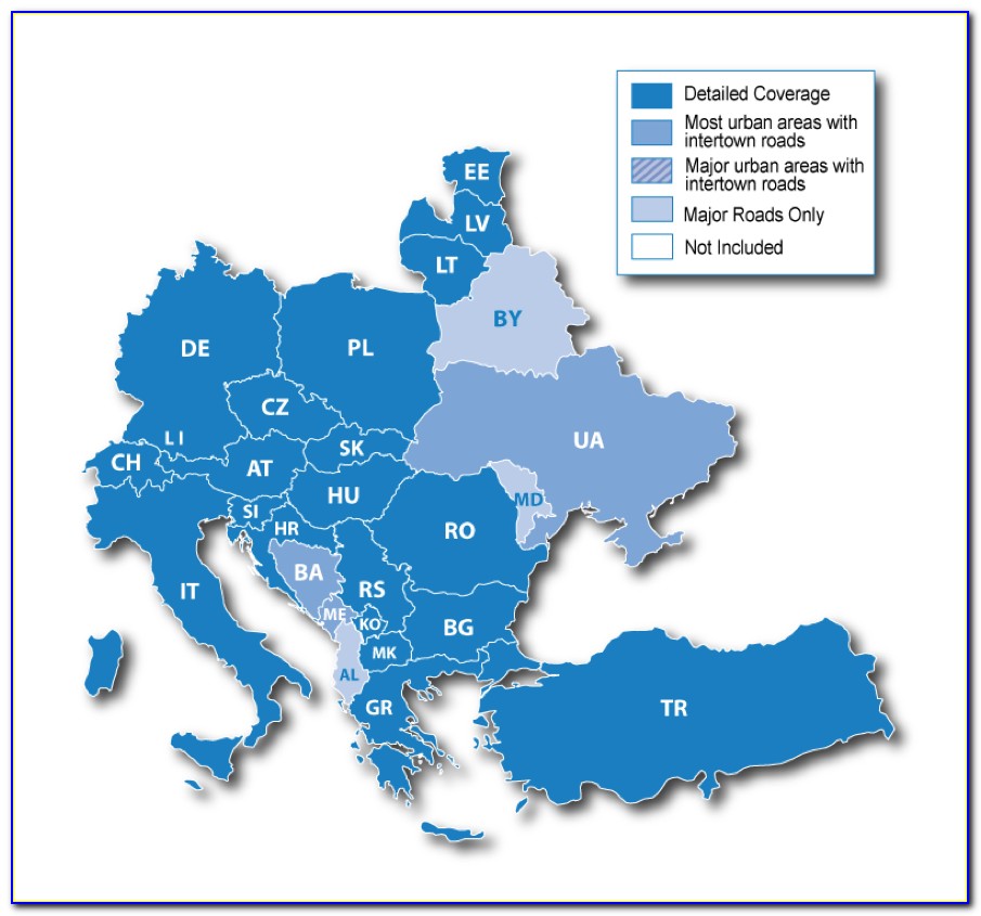 Garmin European Map Coverage
