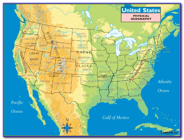 Geographic Regions United States Map