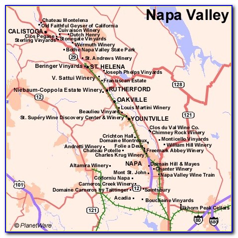 Google Map Napa Valley California