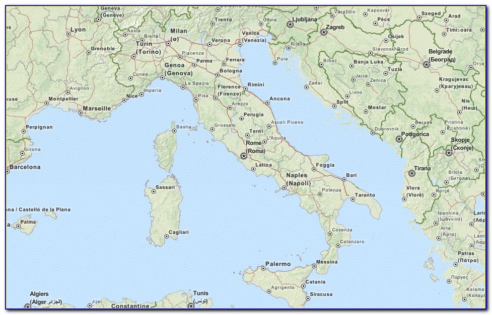Gps Map Of Italy