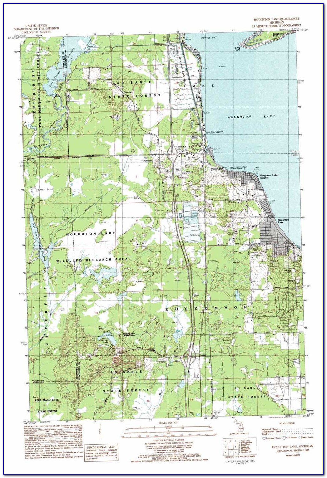 Gull Lake Michigan Topographic Map