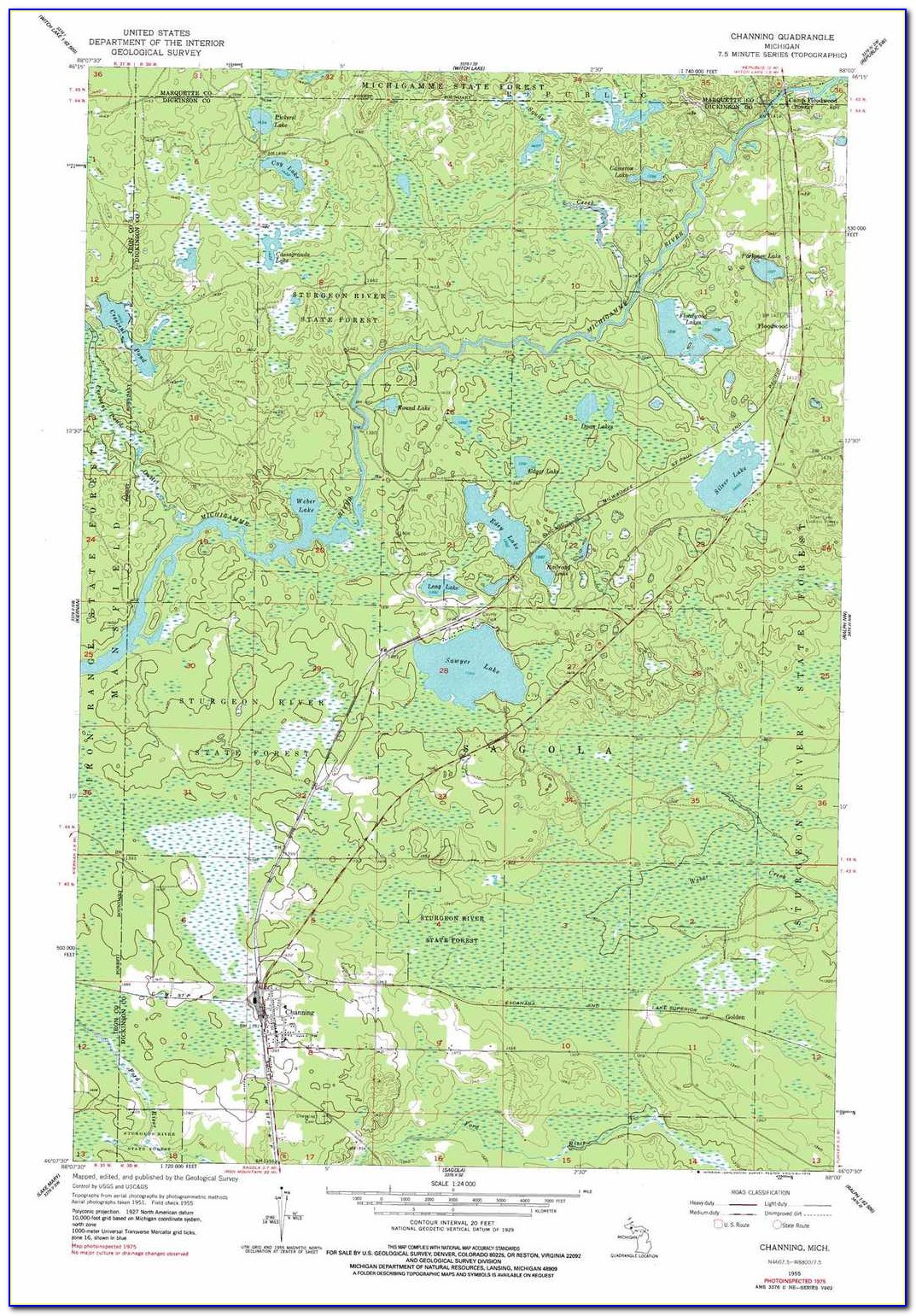 Gun Lake Michigan Topographic Map