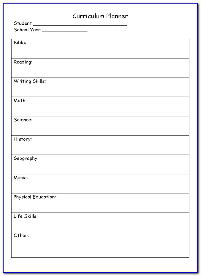 Homeschool Record Keeping Forms