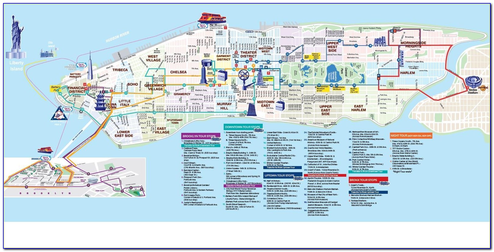 Hop On Hop Off Bus Nyc Map