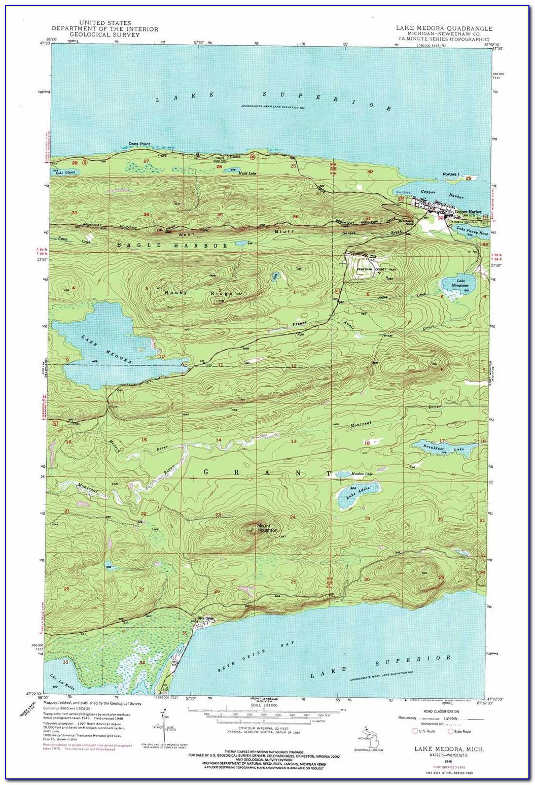 Houghton Lake Michigan Topographic Map