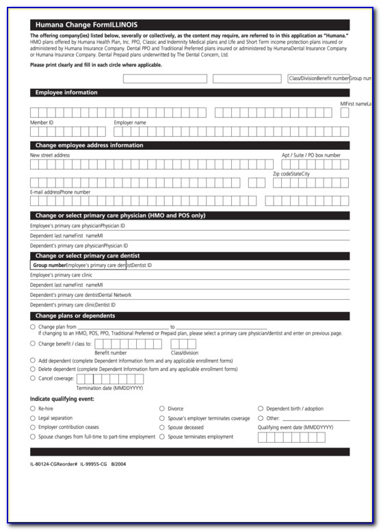 Humana Enrollment Form 2018
