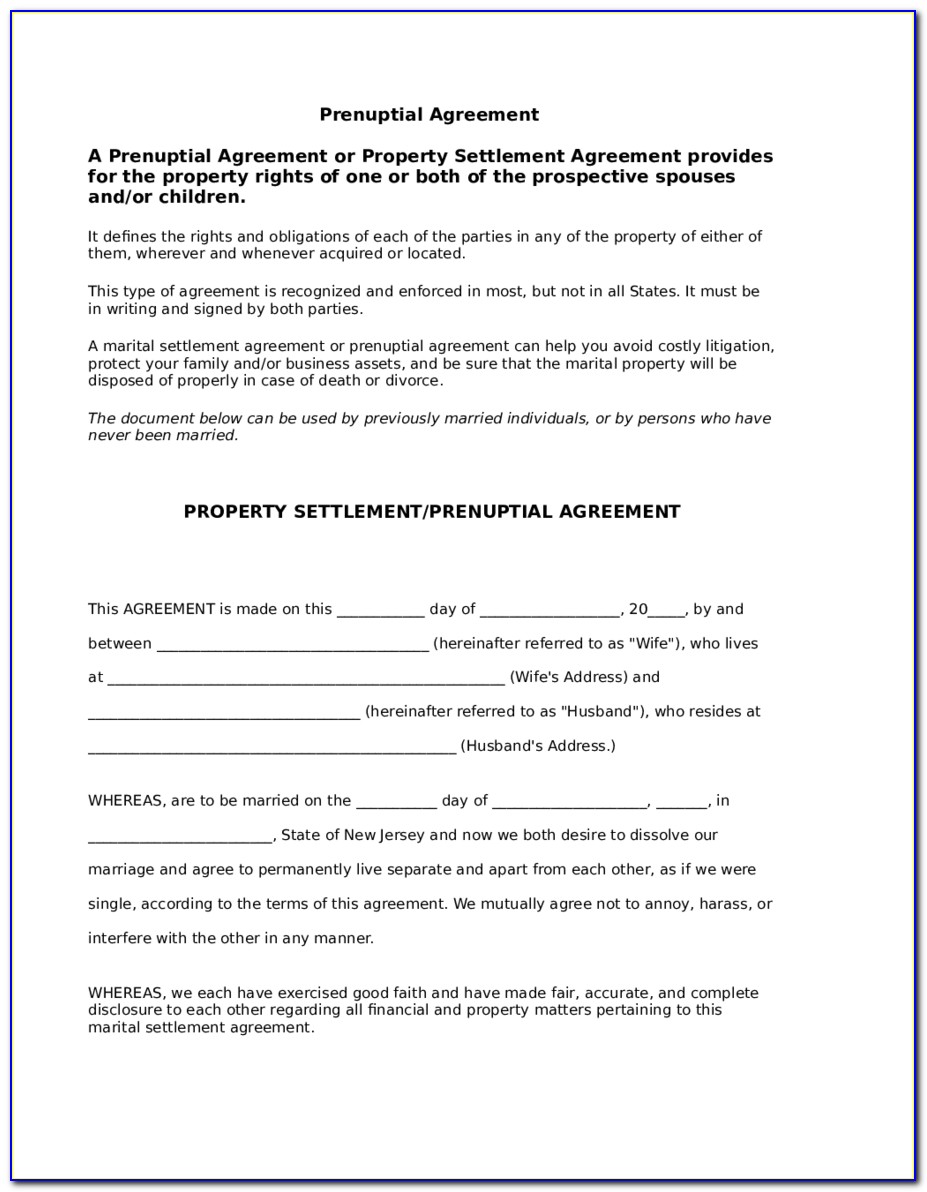 Illinois Premarital Agreement Form
